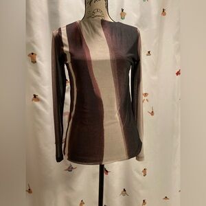 Purple and grey mesh long sleeve shirt, size medium